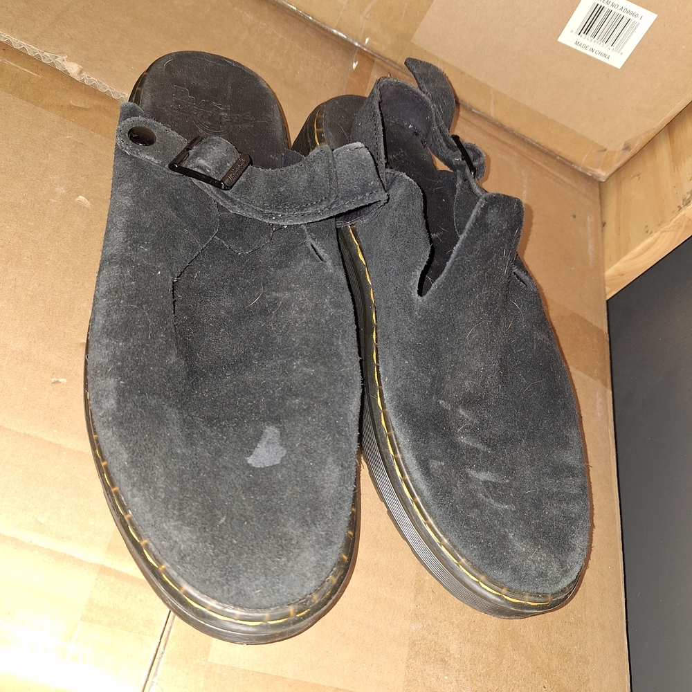 Dr. Martens Black Suede Loafers